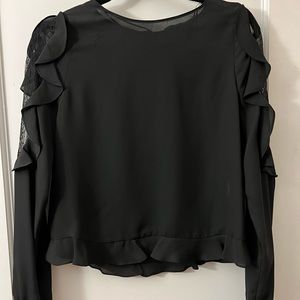 Zara Blouse with Ruffle Trim